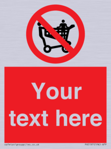 Custom No Climbing on Trolley Sign